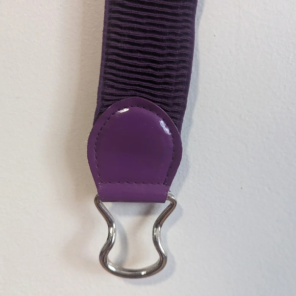 Purple Stretchy Waist Belt w Silver  Hardware - Size Small - Picture 5 of 6